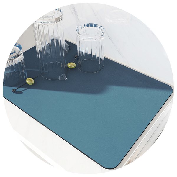 Super Absorbent Blue Kitchen Drying Mat For Dishes And Cups 50X60cm Extra Thick Cabinets & Cupboards