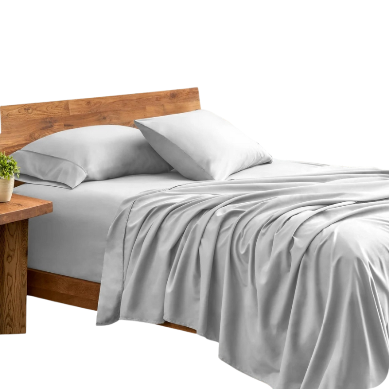 Ddecor Home 1500 Thread Count Premium Cotton Blend Silver Queen Sheet Set By Sheets