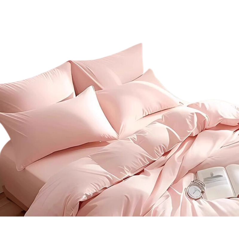 Elosung 4 Packaging Pink Disposable Travel Set Waterproof & Clean Soft Non Woven Fabric Pieces For Twin Beds Other Bedding