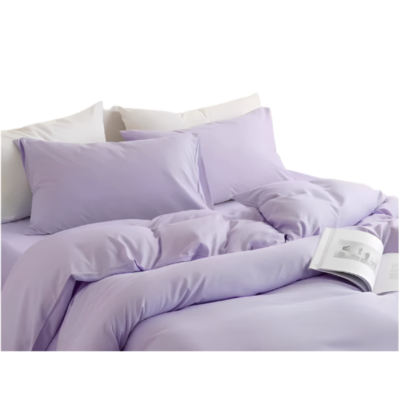 Elosung 4 Packaging Purple Disposable Travel Set Waterproof & Clean Soft Non Woven Fabric Pieces For Twin Beds Other Bedding