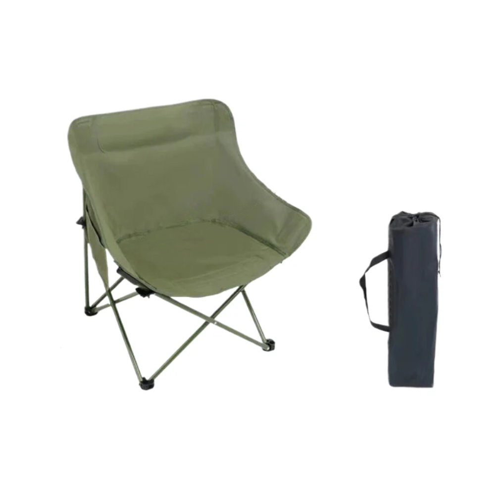 Elosung Outdoor Folding Chair Camping Moon Army Green Camping Chairs