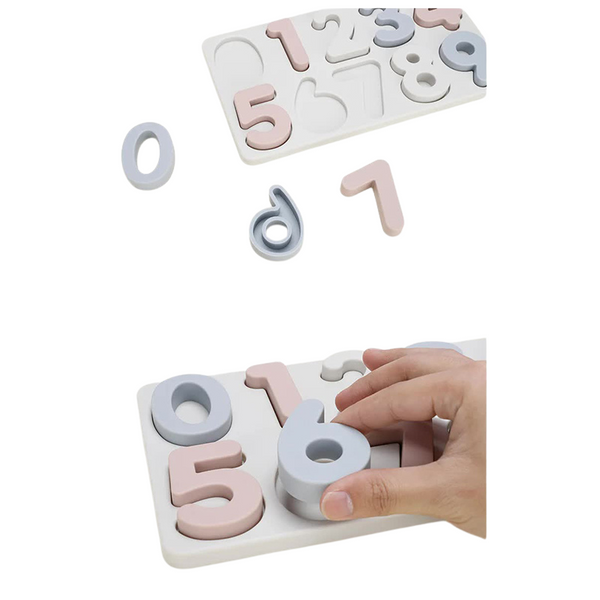 Elosung Colorful Silicone Early Learning Number Puzzle Board For Kids A Food Grade Safe And Durable Montessori Educational Toy Educational Toys