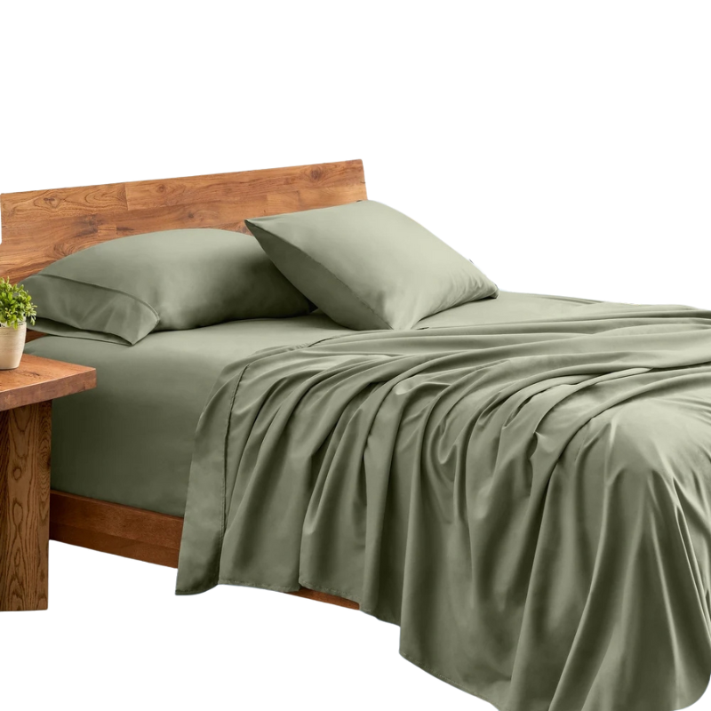 Ddecor Home 1500 Thread Count Premium Cotton Blend Sage Queen Sheet Set By Sheets