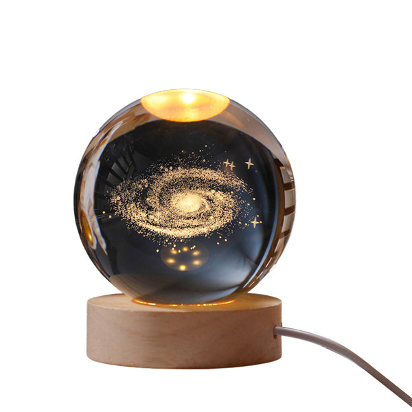 Elsoung 3D Galaxy Crystal Ball Lamp Night Lights