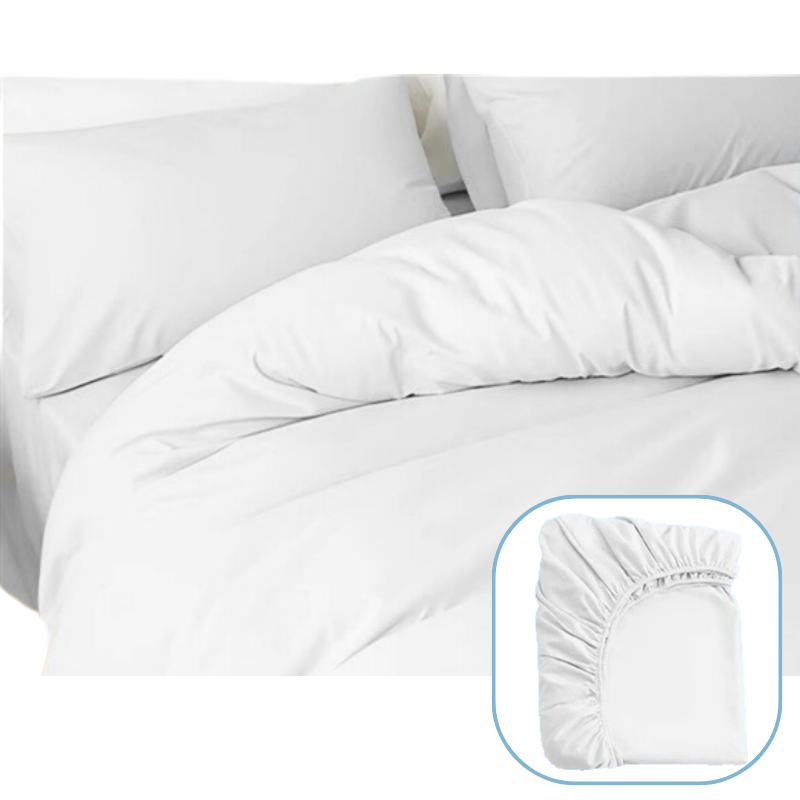 Elosung 4 Packaging White Disposable Travel Set Waterproof & Clean Soft Non Woven Fabric Pieces For Twin Beds Other Bedding