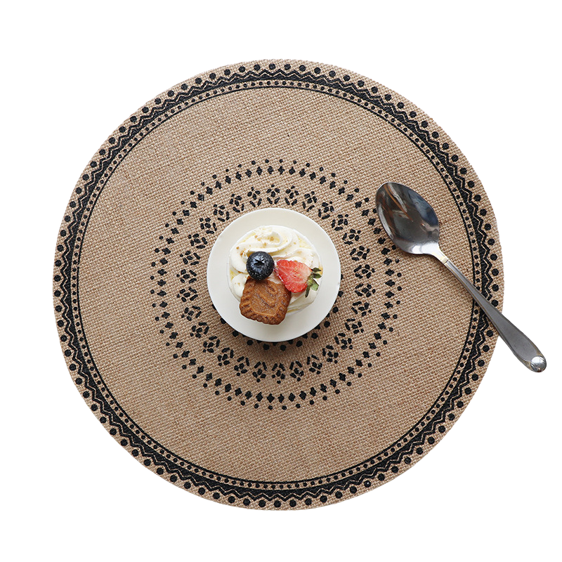 Oz Goodlife Bohemian Round Woven | Set Of 5 With Fringe Design Placemats