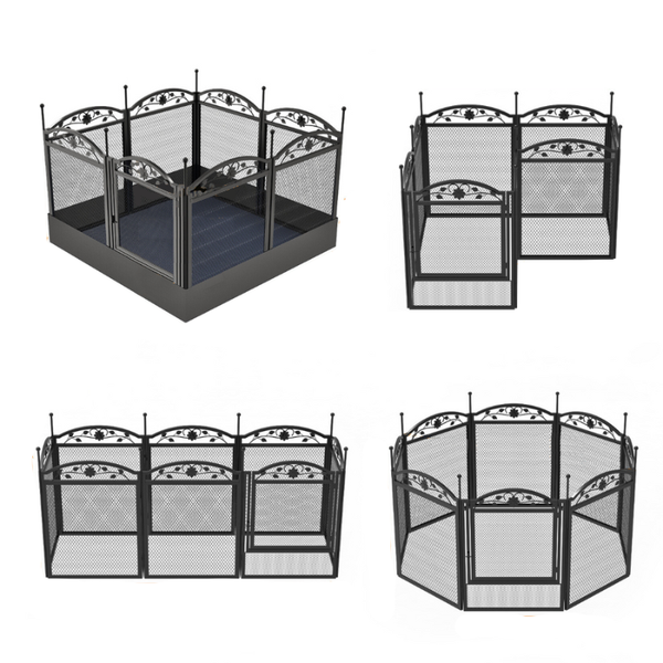 8 Panel Diy Heavy Duty Dog Playpen With Waterproof Pad Fences & Pens