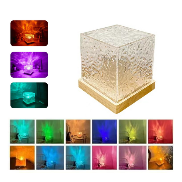16 Colours Led Water Ripple Ambient Night Light Usb Rotating Projection Lamp Night Lights