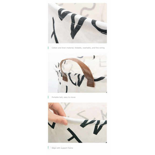 Elosung Elephants Canvas Laundry Storage Basket With Adorable Animal Designs Storage Bins & Baskets