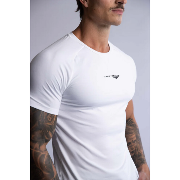 Hard Hitters Raglan Crew Tee White T Shirts