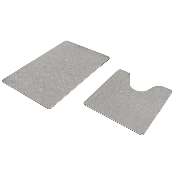 Elosung Gray Bathroom Floor Mat Set U Shaped Toilet 50*50Cm & Rectangular 50X80cm For Bath Mats Rugs & Toilet Covers