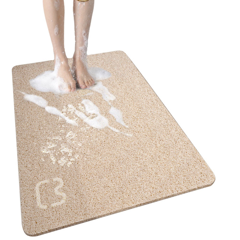 Elosung Cat Head Beige Non Slip Loofah Style Bathroom Mat Quick Dry Soft 40*60Cm Bath Mats Rugs & Toilet Covers