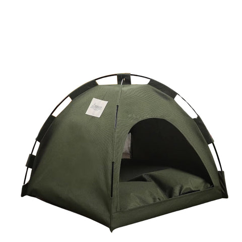 Elosung M Green Foldable Breathable Summer Pet Tent With Cooling Mat Portable Outdoor And Indoor Shelter Pet Beds