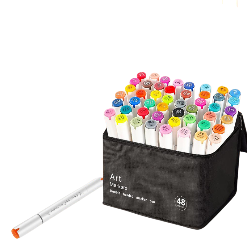 Elosung Dual Tip Alcohol Marker Pen With High Capacity Ink For Professional Drawing And Colouring Art Pens & Markers