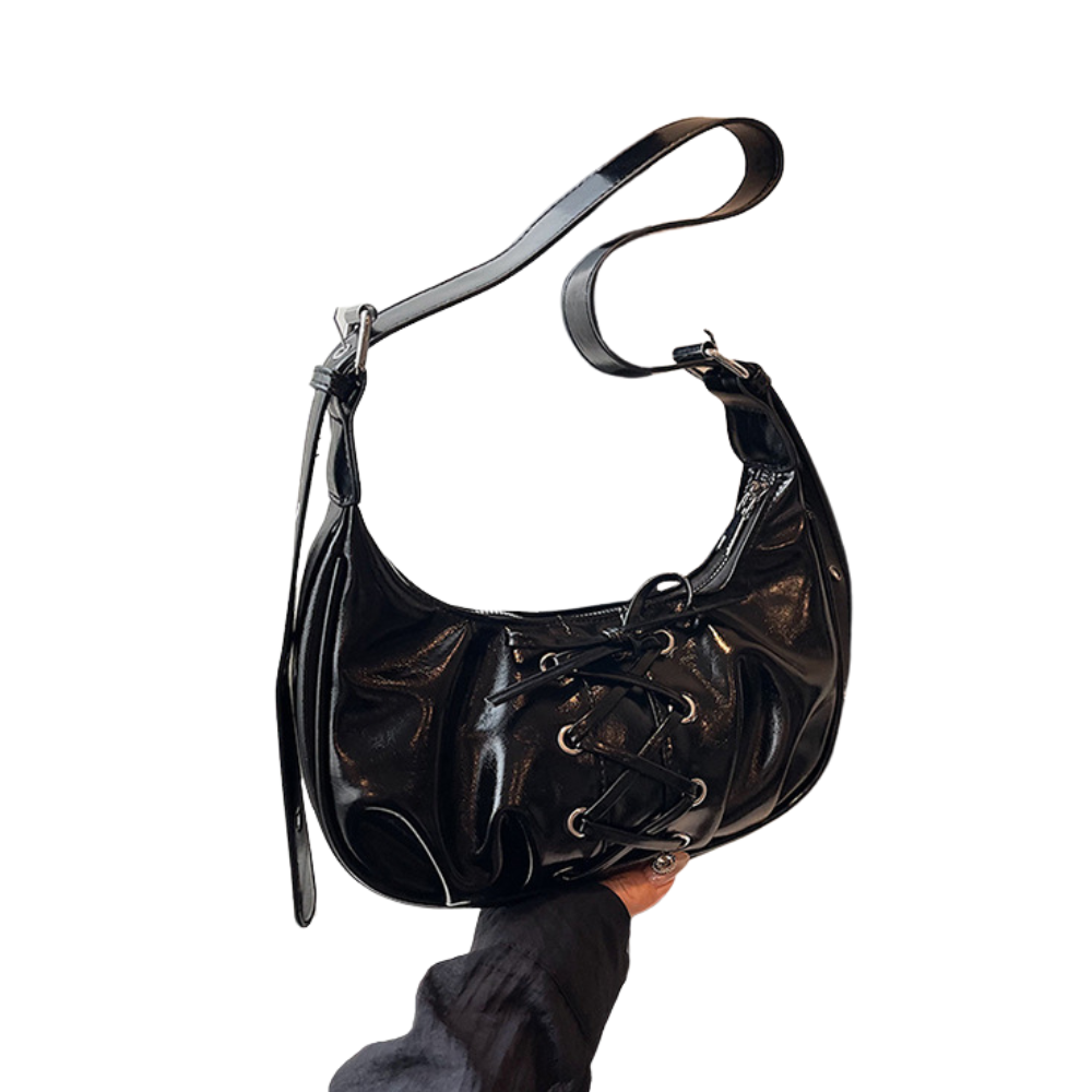 Elosung Black Elegant Bowknot Design Shoulder Bag Chic Underarm Dumpling For Trendy Looks Women's Bags & Handbags