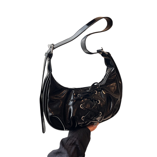 Elosung Black Elegant Bowknot Design Shoulder Bag Chic Underarm Dumpling For Trendy Looks Women's Bags & Handbags