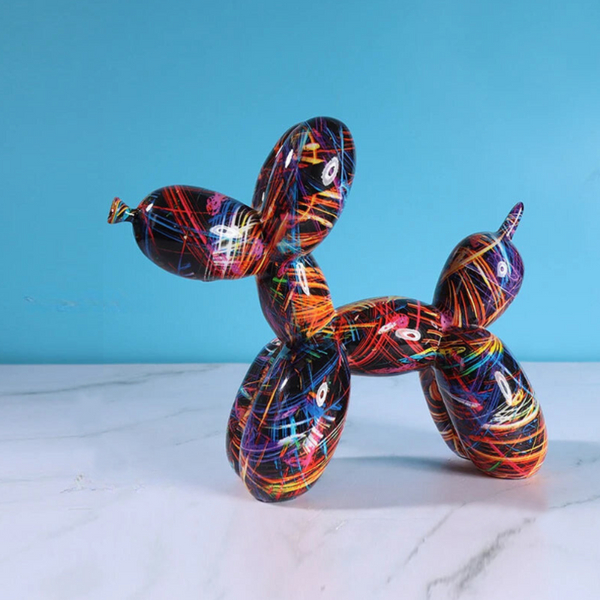 Figurine Nordic Balloon Dog Rainbow Resin Sculpture For Living Room Decor Sculptures & Figurines