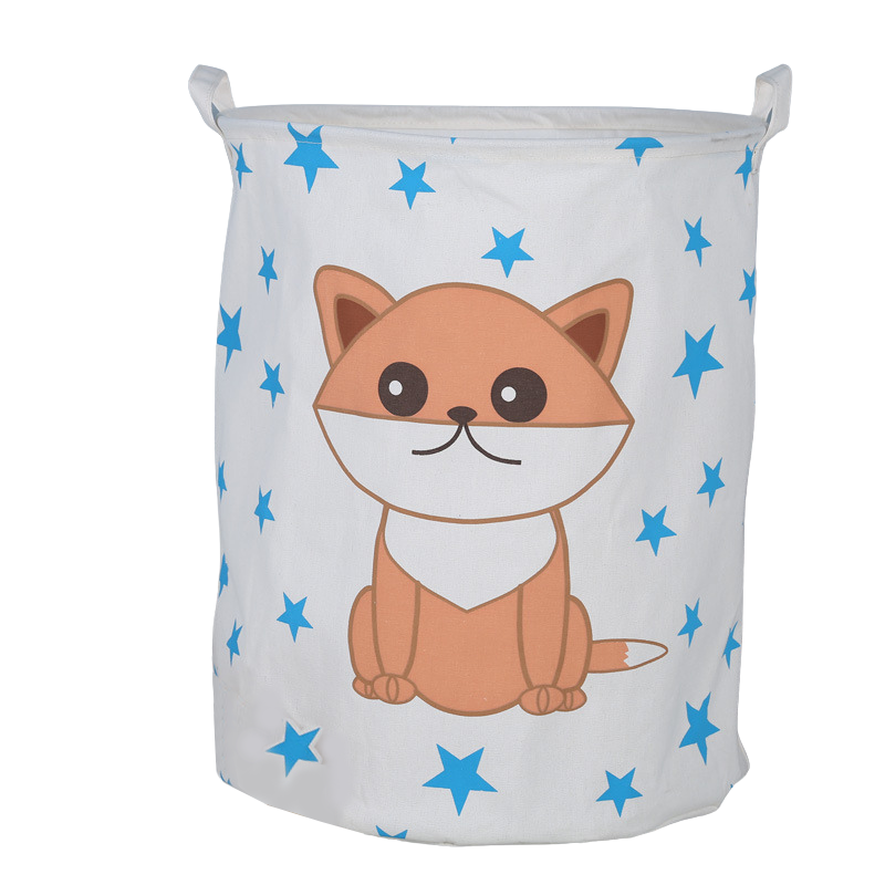 Storage Bins & Baskets Elosung Dog Canvas Laundry Storage Basket With Adorable Animal Designs