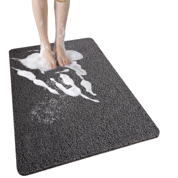 Elosung Cat Head Black Non Slip Loofah Style Bathroom Mat Quick Dry Soft 40*80Cm Bath Mats Rugs & Toilet Covers