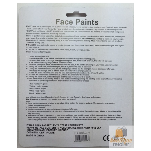 Br Costumes Face Paint Party Non Toxic Palette Clown Dress Up Make Halloween Other Makeup Tools & Accs.