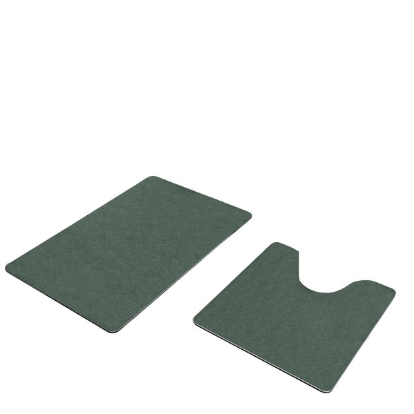 Green Bathroom Floor Mat Set U Shaped Toilet 50*50Cm & Rectangular 40X60cm For Bath Mats Rugs & Toilet Covers
