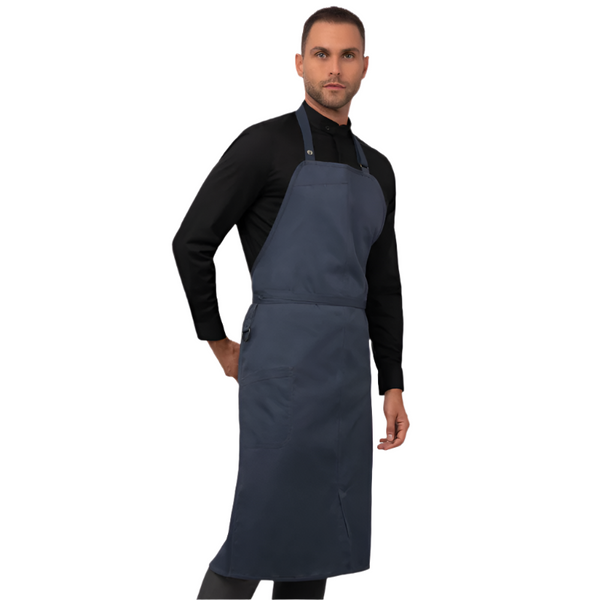 Restaurant Aprons Chef Works Brio Blue Bib Apron By