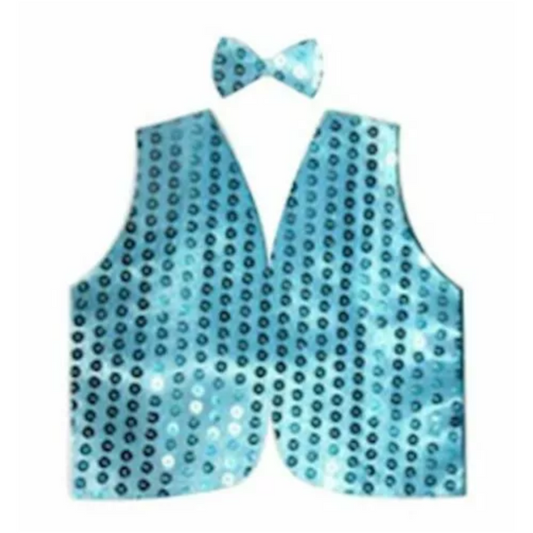 Br Costumes Kids Sequin Vest Bow Tie Set 80S Party Dress Up Waistcoat Unisex Costumes