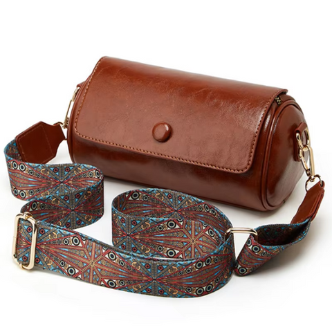 Brown Pu Leather Shoulder Bag With Strap Compact Stylish Women's Bags & Handbags