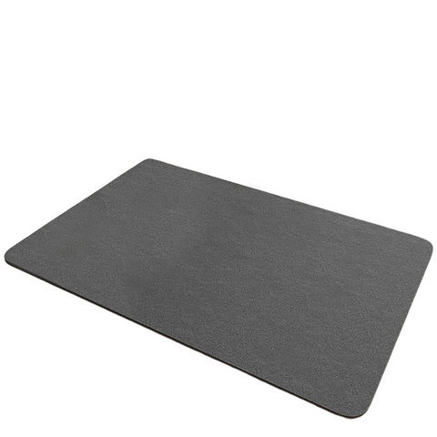 Dark Grey Waterproof Quick Dry Kitchen Mat Non Slip Rubber Base Absorbent Technology Fabric 4Mm Thick Kitchen Bench Mats