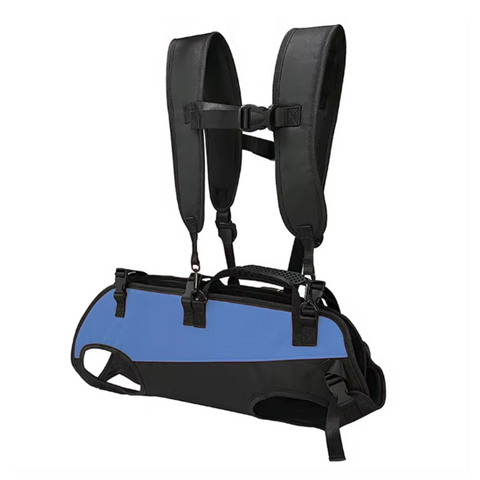 Elosung M Blue Multifunctional Pet Backpack With Straps Outdoor Assist Walking Harness Carrier For Dogs And Cycling Pet Transport