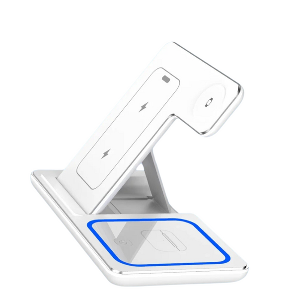 15 Watt 3 In Wireless Charger Stand Foldable Charging Station For Smartphone And Iwatch Chargers & Cradles