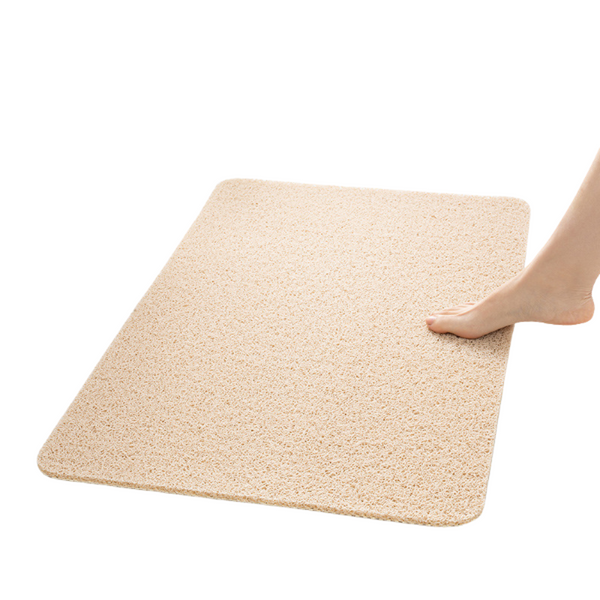 Elosung Beige Non Slip Loofah Style Bathroom Mat Quick Dry And Soft 40X60cm Bath Mats Rugs & Toilet Covers
