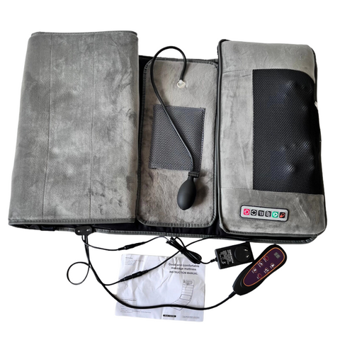 10 Vibrating Motors Massage Mat Full Body Heated Mattress Pillow Pain Relief Au Mattresses