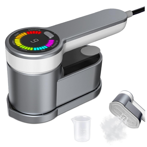 Elosung Grey Mini Electric Iron Rotating Handheld Garment Steamer Portable Wrinkle Remover For Clothes Compact Home And Travel Use Irons & Press Irons