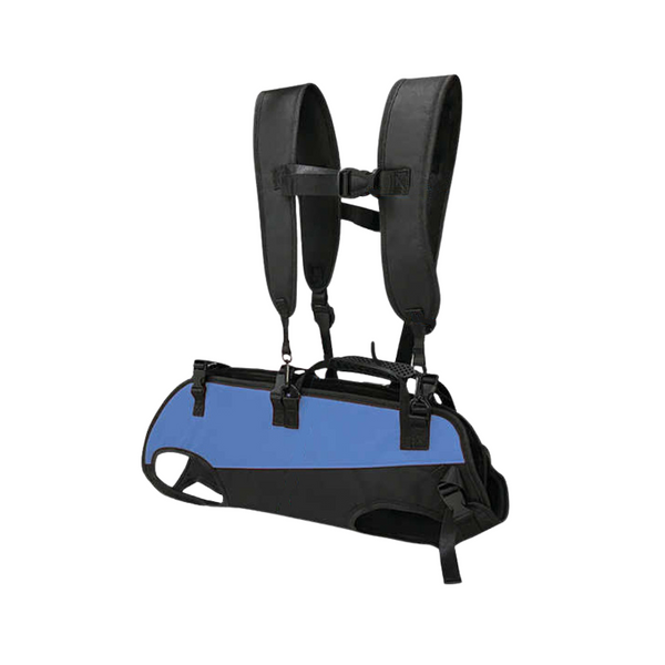 Elosung Small Blue Multifunctional Pet Backpack With Straps Outdoor Assist Walking Harness Carrier For Dogs And Cycling Pet Transport