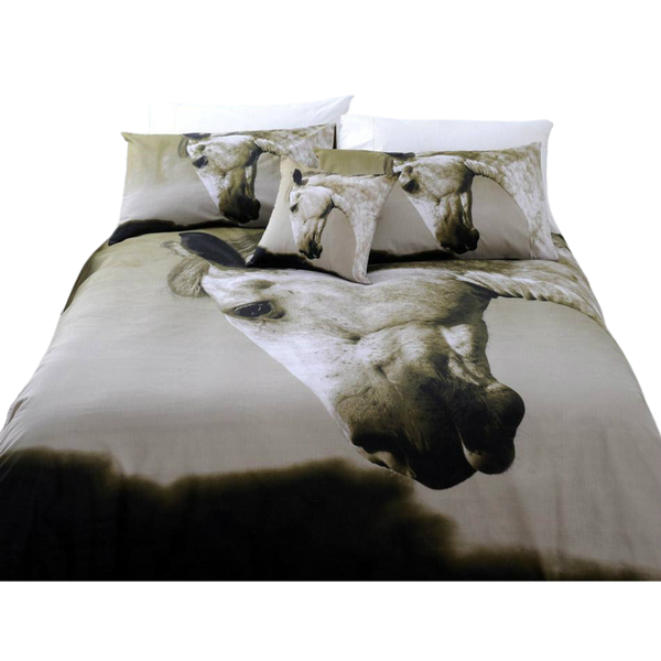 Just Home Dapple Horse Quilt Cover Set King Quilt Covers