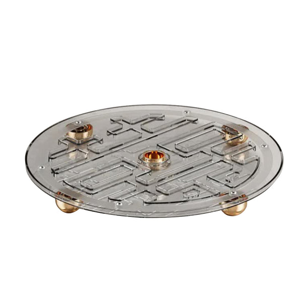 Elosung Transparent Luxury Rotating Storage Rack Tray Spice Organizer & Condiment Holder For Kitchen And Living Room Spice Jars & Racks