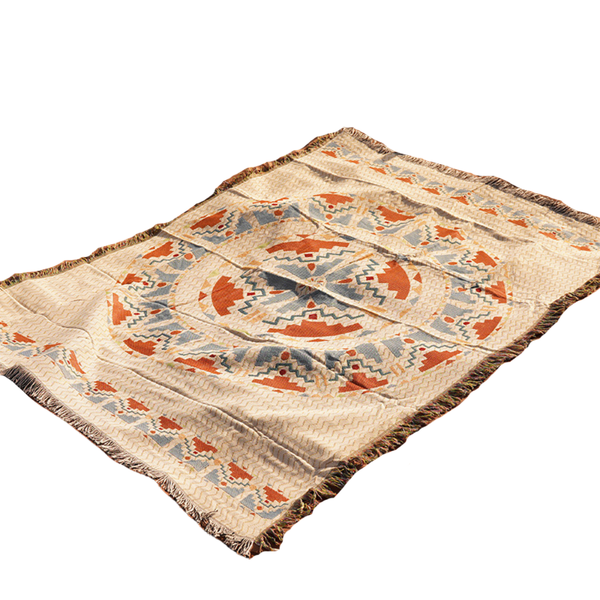 Elosung 2Pcs Pack Set 180*230Cm Bohemian Picnic Blanket Waterproof Camping Outdoor Rug For Beach Blankets