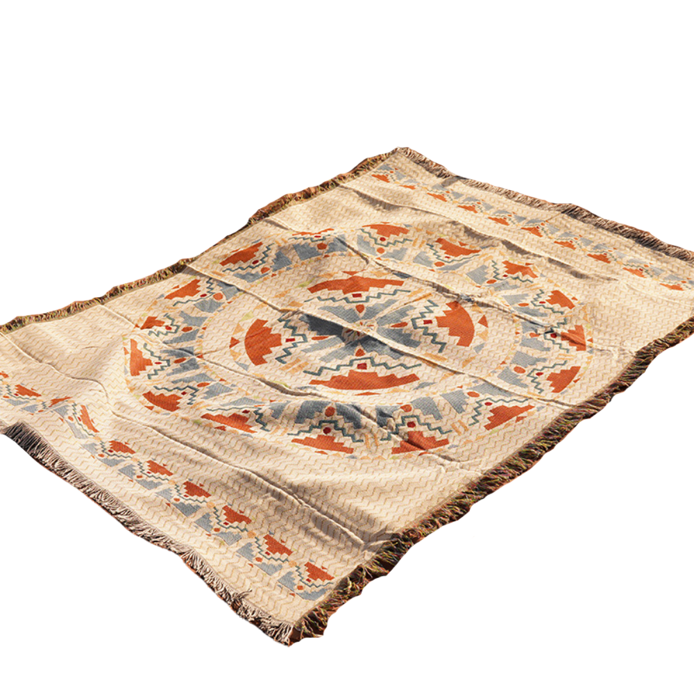 Elosung 2Pcs Pack Set 180*340Cm Bohemian Picnic Blanket Waterproof Camping Outdoor Rug For Beach Blankets