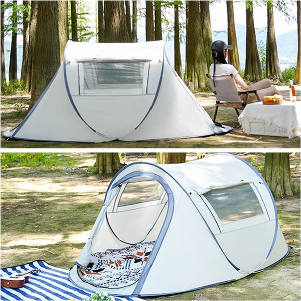 Elosung Double Layered Hexagonal Silver Rubber Tent Small: 240 X 130Cm Tents