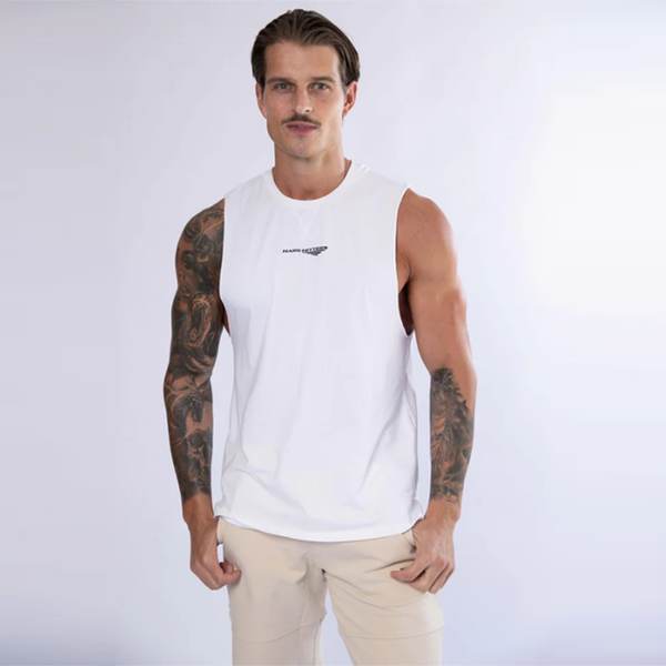 T Shirts Hard Hitters Men's Crew Cotton Tank White
