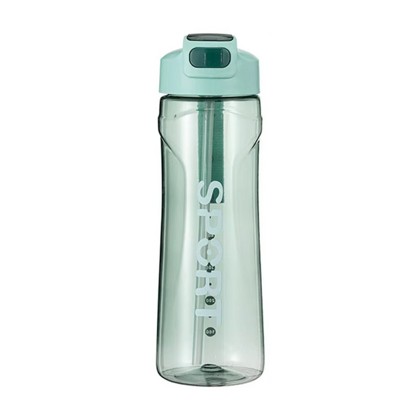 Elosung 800Ml Green Sport Water Bottle With Straw Leak Proof Bpa Free Reusable Hydration Flask Water Bottles
