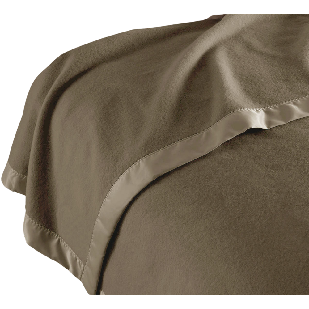 400Gsm Luxury Wool Blanket Mocha Queen Blankets