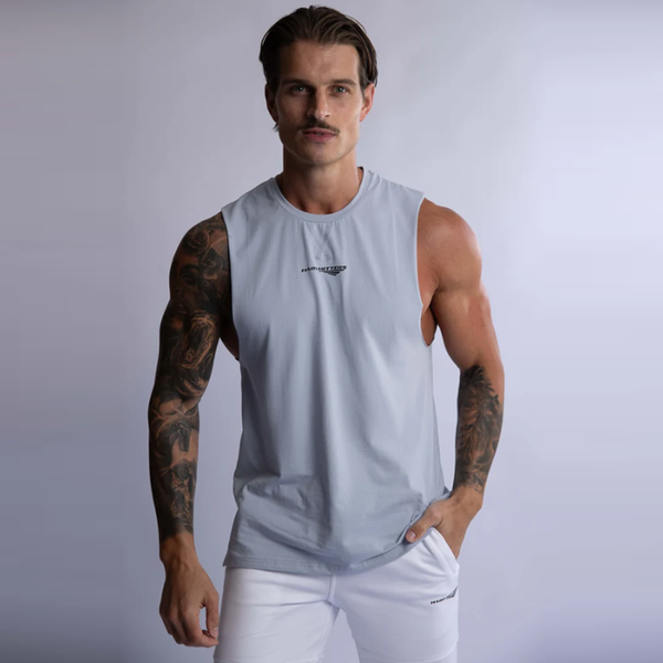 T Shirts Hard Hitters Men's Crew Cotton Tank Steel Blue