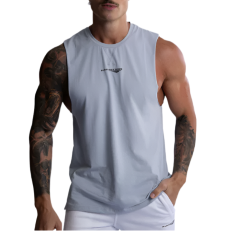 Hard Hitters Men's Crew Cotton Tank Steel Blue T Shirts