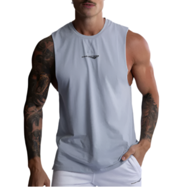 Hard Hitters Men's Crew Cotton Tank Steel Blue T Shirts