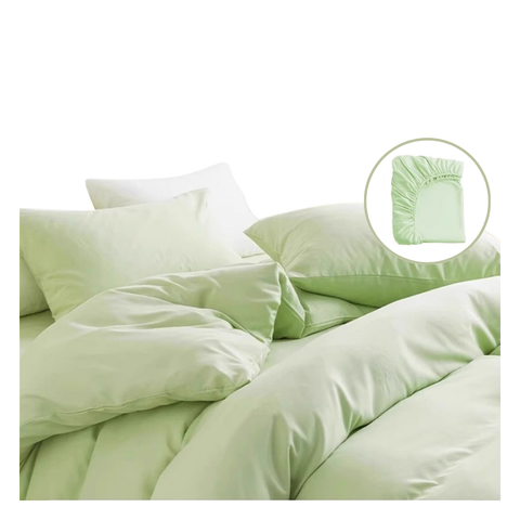 Elosung 4 Packaging Green Disposable Travel Set Waterproof & Clean Soft Non Woven Fabric Pieces For Twin Beds Other Bedding