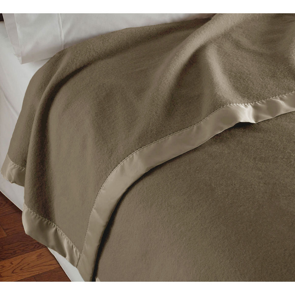 400Gsm Luxury Wool Blanket Mocha Queen Blankets