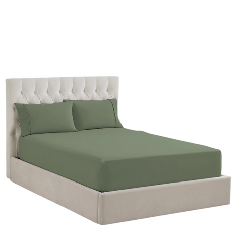 Ddecor Home 1500 Thread Count Premium Cotton Blend Sage Queen Combo Set By Sheets