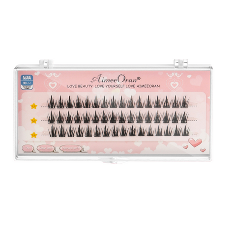 Elsoung 6 Set Different Sizes Natural Segment Cluster Eyelashes Ultra Thin Invisible Band Perfect For Beginners Diy Lash Extension Eyelash Tools